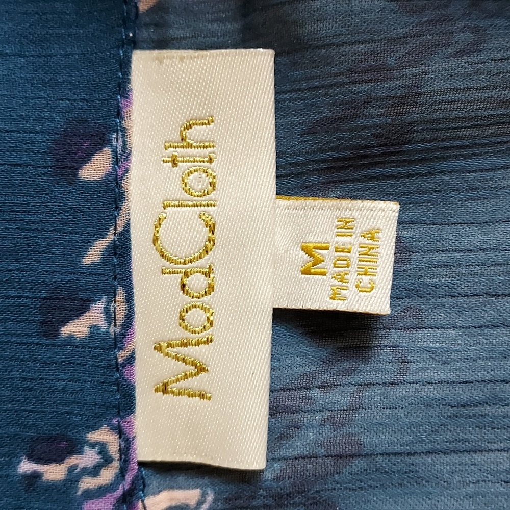 ModCloth Retro Mod Balletcore Coquette Grandmacore Twee Indie Maximalist Top M - Picture 6 of 8